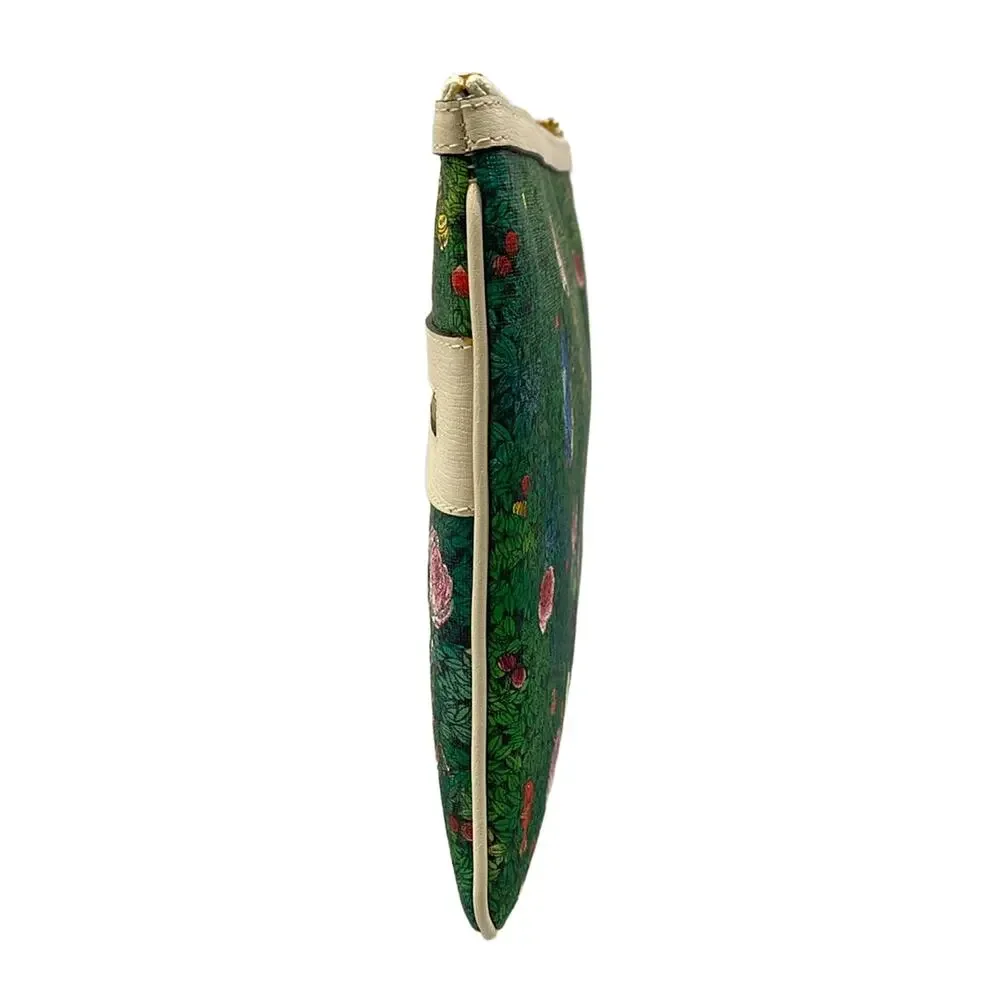 Gucci Ophidia, Yuko Higuchi Clutch Bag 517551 Green Cream Multi PVC Leather